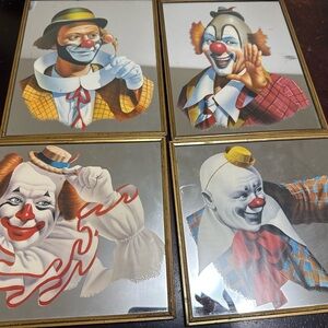 4 Vintage Clown Carnival Prize Mir
